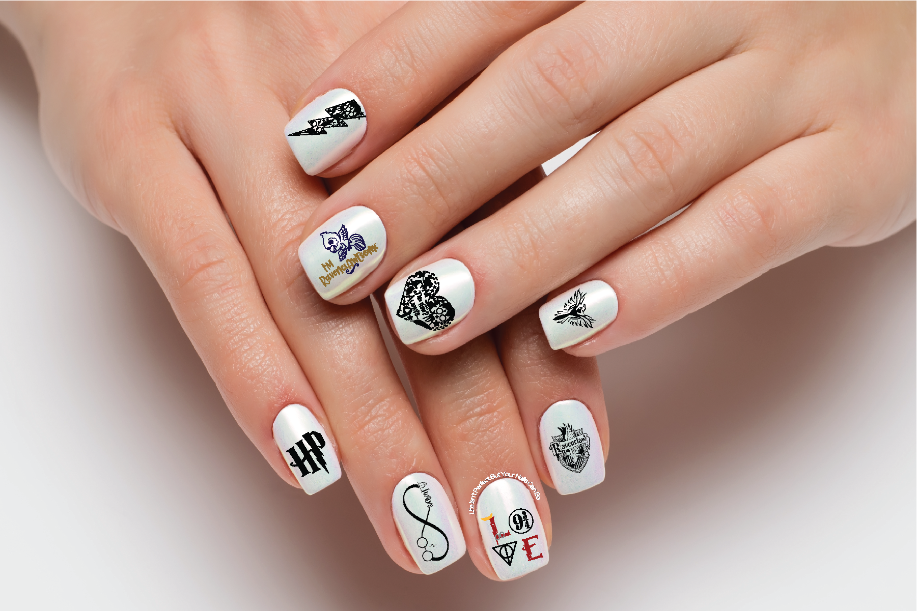 Harry Potter Nail Decals Stickers Waterslide Hogwarts Gryffindor Hufflepuff  Ravenclaw Slytherin Snitch More 